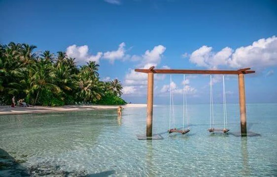 beach swing overwater in the maldives